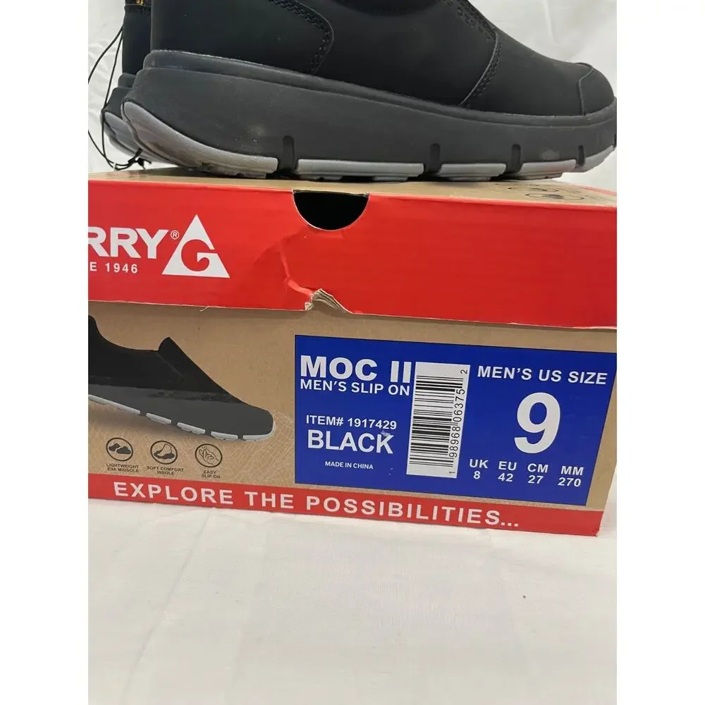 Gerry Men's Slip On Casual Shoes Size 9 Black MOC II New In Box - Comfortable